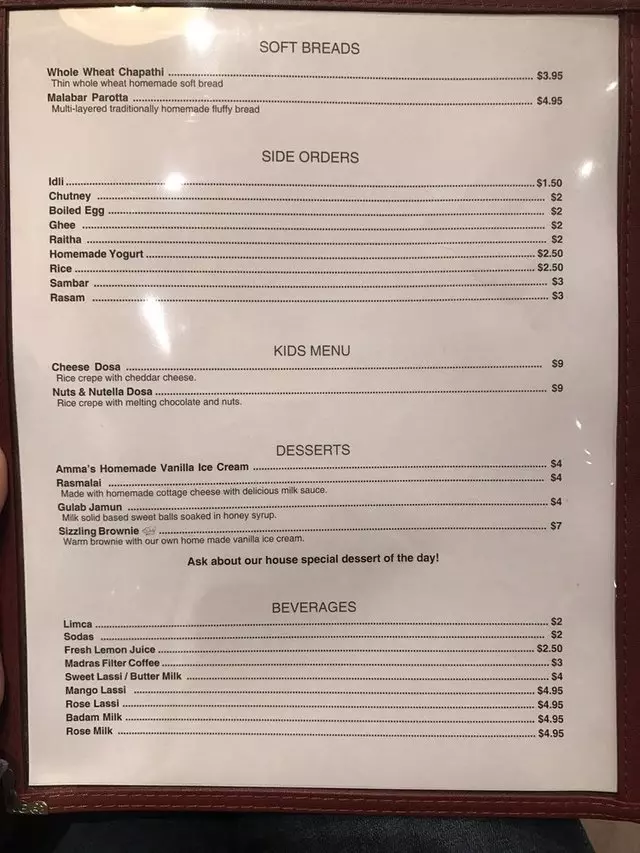 Amma’s South Indian Cuisine