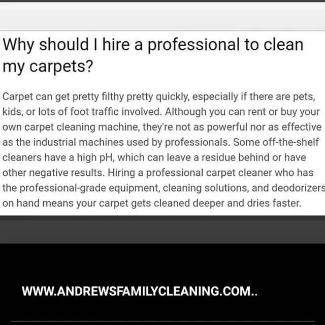 Andrews & Family Carpet Cleaning