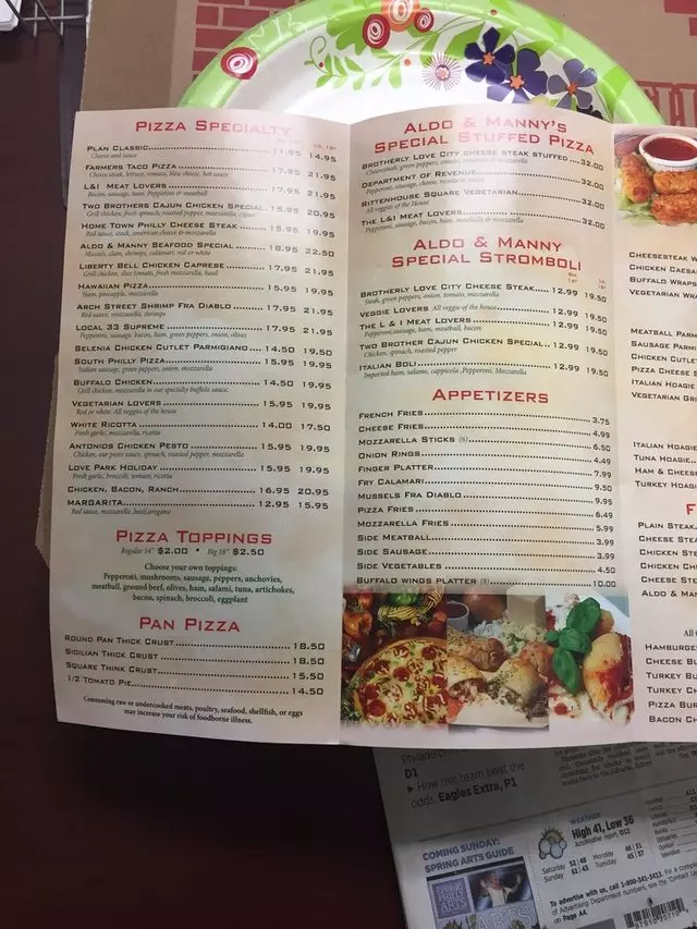 Aldo and Manny Pizza and Pasta