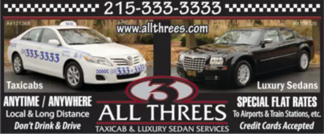 Allthree’s Luxury Sedan & Taxicab Service